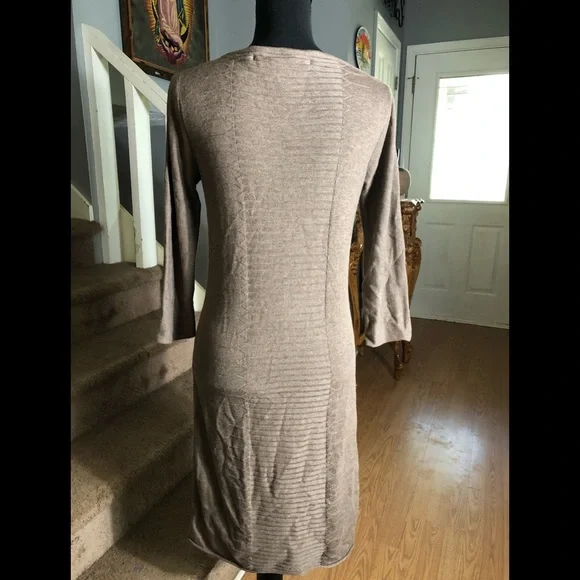Max Studio Women's Size S Tan Casual Sweater Dress - Picture 3 of 4